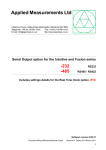 Serial Output Manual - Applied Measurements Ltd