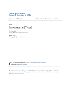 Propositions as [Types] - Research Showcase @ CMU