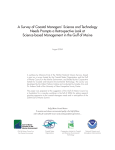 A Survey of Coastal Managers` Science and Technology Needs