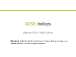 GCSE: Indices