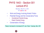 PHYS 1443 – Section 501 Lecture #1