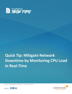 Quick Tip: Mitigate Network Downtime by Monitoring CPU Load in