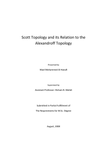 Scott Topology and its Relation to the Alexandroff Topology