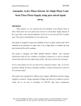 Automatic Active Phase Selector for Single Phase Load from Three