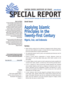 Applying Islamic Principles in the Twenty