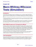 Mann-Whitney-Wilcoxon Tests (Simulation)