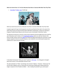 Hitler Gun Control Facts