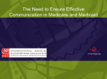 The Need to Ensure Effective Communication in Medicare