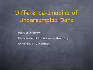 Difference-Imaging of Undersampled Data - IPAC