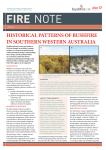 historical patterns of bushfire in southern western