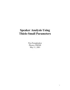 Speaker Analysis Using Thiele