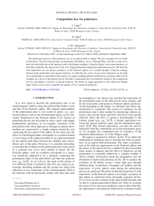 Composition law for polarizers