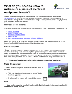 How do you Need to Know for electrical equipment is safe