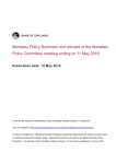 Monetary policy summary and minutes of the
