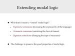 Extending modal logic