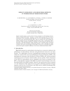 IMPACT IONIZATION AND HIGH FIELD EFFECTS IN