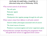 •The normal control of cell division •How cancer arises from defects