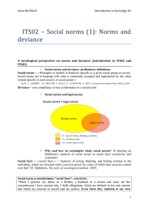 ITS02 – Social norms (1): Norms and deviance