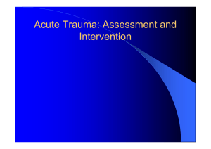 Acute Trauma: Assessment and Intervention