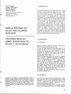 mobile protons on silica and alumina surfaces protones moviles