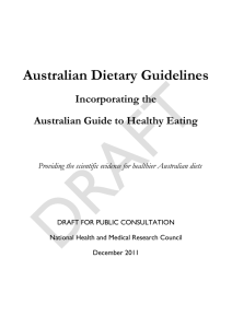 Australian Dietary Guidelines