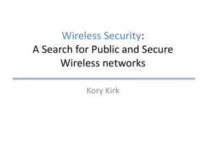 Wireless Security - Villanova Computer Science