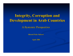 Innovations Integrity, Corruption and Development in Arab Countries