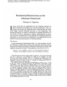 Residential Restrictions on the Athenian Ostracized