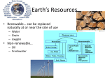 Earth`s Resources