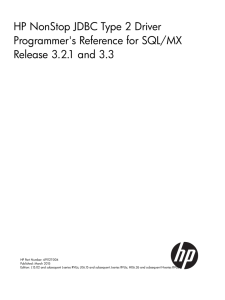 JDBC Type 2 Driver Programmer`s Reference for SQL/MX Release