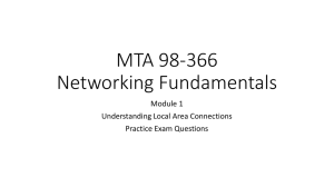 MTA 98-366 Networking Fundamentals