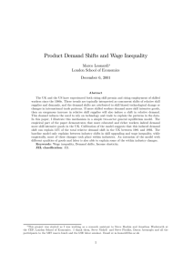 Product Demand Shifts and Wage Inequality