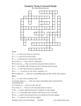 Geometry Terms Crossword Puzzle