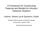 A Framework for Constructing Features and Models for Intrusion