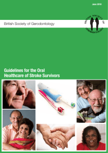 Guidelines for the Oral Healthcare of Stroke Survivors