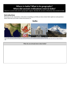 India`s Location and Geography - Mrs. Reif`s History Classes