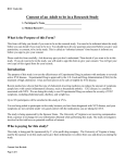 Adult Consent Form for any Research Study (with or without addition