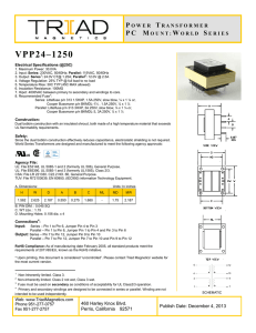 VPP24–1250 - Triad Magnetics