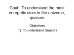 Goal: To understand the expansion of our universe.