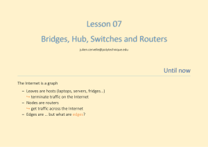 Lesson 07 Bridges, Hub, Switches and Routers