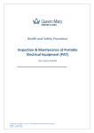 Portable Appliance Testing - Health and Safety Directorate