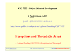 Exceptions and Threads(in Java)