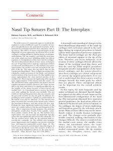 Cosmetic Nasal Tip Sutures Part II: The Interplays