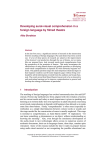 Developing aural-visual comprehension in a foreign language by