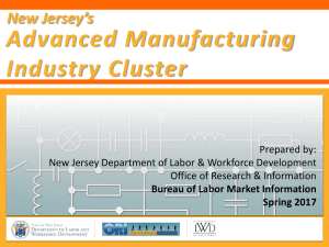 New Jersey`s Advanced Manufacturing Industry Cluster