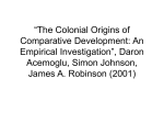 “The Colonial Origins of Comparative Development: An Empirical