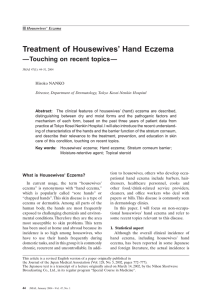 Treatment of Housewives` Hand Eczema