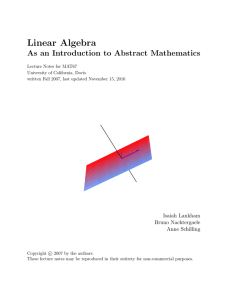 Linear Algebra As an Introduction to Abstract Mathematics