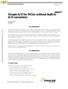 Simple A/D for MCUs without built-in A/D converters