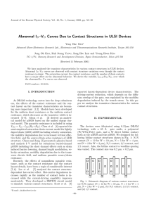 Abnormal ID–VD Curves Due to Contact Structures in ULSI Devices